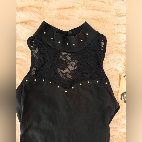 Instructors’s choice black vintage romper with lace - Picture 3 of 10